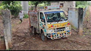 Mini TATA ACE Truck Stuck And Moved - Vegetable TATA AC Truck 2022 - Step To Village