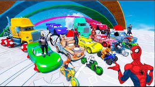 GTA V SPIDER-MAN 2, FIVE NIGHTS AT FREDDY'S, Join in Epic New Stunt Racing #222