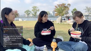 23.10.15 Han River Park Picnic Stream (2) w Somidony & Gazza