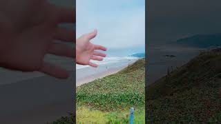 Walking the beach in Lincoln City, Oregon
