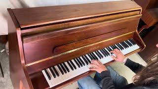 Small Bentley Piano in a satin mahogany case 