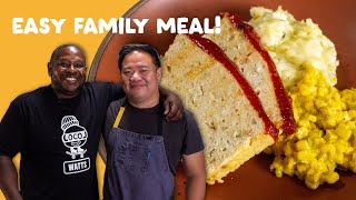 Family-Style Chicken Meatloaf with Creamed Corn & Mashed Potatoes | Winning Mealtime