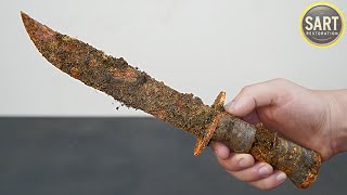 Restoration Very Rusted Old Survival Knife