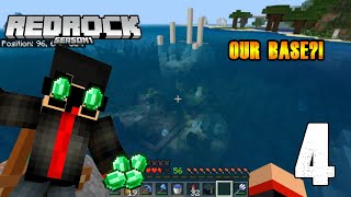 Redrock SMP S1:EP4 | A Monument for our Skeleton Farm and Quick Emeralds?! | (Minecraft Bedrock)