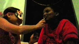 Blind fold make up  challenge part 1