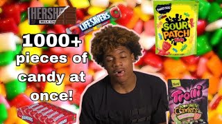 EATING 1000+ PIECES OF CANDY!!! *GONE WRONG* | CANDY MUKBANG ASMR | CANDY MUKBANG SOUR | EAZY KEYCE