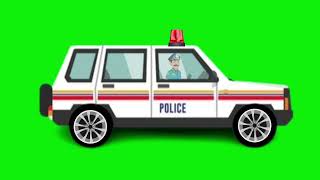 Police Car|Green Screen Police Car |Chroma Toons Se Cartoon Video Kaise Banaye|Copyright free Car