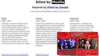 Killed By Mozilla - LWDW #477