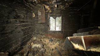 Two Abandoned Log Houses - One of them has recently been BURNT DOWN!
