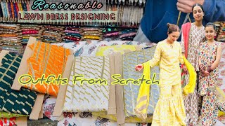How I Designed my Eid Dresses Like A Designer from scratch~Eid Dress Designs ~Local Market Shopping