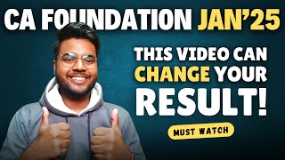 GIVE 2 MINS AND SAVE YOUR CA FOUNDATION JAN'25 RESULTS! | LAST 60 DAYS STRATEGY!