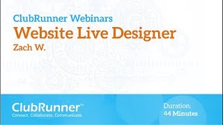 Website Live Designer Webinar with Zach W.