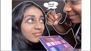 BOYFRIEND DOES MY MAKEUP CHALLENGE!!