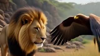 PixVerse V5 5 Image Text 360P lion eagle frien