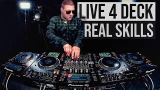 LIVE Tech House/Techno Set — 8 Min Pro Transitions 4-Deck | HOW I MIX LIVE 🔥