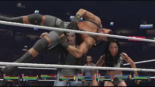 WWE 2K25 Daredevil & Jessica Jones & Rhea Ripley & Cody Rhodes Vs. Mutiny Group