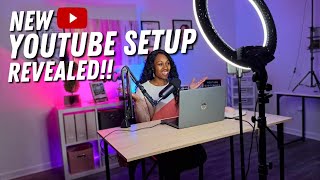 I TURNED MY LIVING ROOM INTO A YOUTUBE STUDIO!! NEW YOUTUBE SETUP REVEALED!! | Behind The Scenes