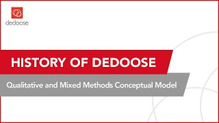 History of Dedoose and Conceptual Model with Dr. Eli Lieber | Data Analysis