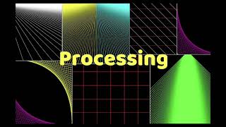 Processing: 7 tasks with use "void draw", tutorial.