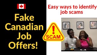 Don't Fall for Fake Canadian Job Offers - Here's How to Spot Them! #expressentry #jobs