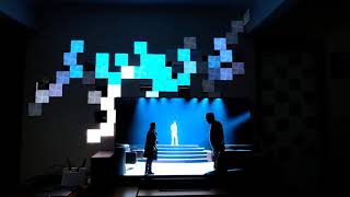 Nanoleaf Canvas.  TV Screen mirrorring - Vegas fight scenes from Bladerunner 2049.  Harrison Ford