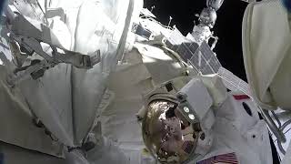 NASA Astronauts Space Walk Outside the ISS