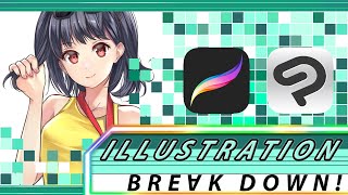 drawing cute instagram girls on the ipad mini 5 - xinxale | illustration breakdown #8