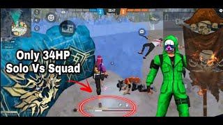 DEMON BHAI ROAD TO CS GRANDMASTER INTENSE 1vs4 34HP CLUTCH LAST ROUND MUST WATCH😱 - Garena Free Fire