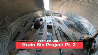 Installing A Drying Floor and Power Sweep In a Grain Bin