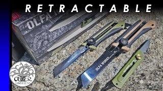 Olfa Works RETRACTABLE Replaceable Bushcraft Utility Blades Affordable Effective Camp Knives Sweet!