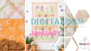 Kimberbell Wallflower Mystery with Material Girls Quilt Boutique: January