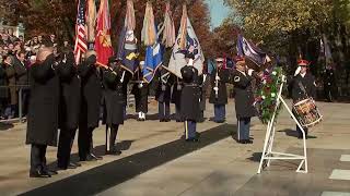 Trump, JD Vance salute as TAPS ECHOES at Tomb of the UNKNOWN SOLDIER