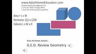 Adult Home Education  Area, Perimeter, Volume 1.wmv