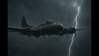 B-17 Flying Through Thunderstorm | Calming Wind & Thunder ASMR Ambience for Sleep