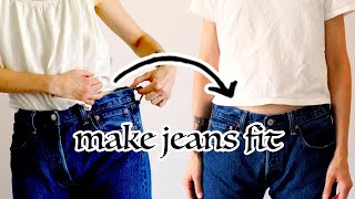 Three quick(ish) ways to reduce the waist size of denim jeans