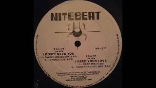 S.A.I.N. - I Don't Need You (Swing House Mix)