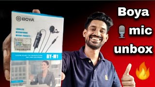 Boya By -m1 mic 🎙️ unbox // Best YouTube mic 🎙️ // Boya mic unboxing and review 🔥