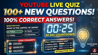 Live Quiz: Test Your Knowledge | Daily Global Facts & Trivia #part 2 #live #quiz