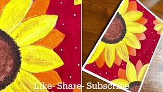 Spring painting tutorial 🌻 || Welcome spring painting || How to make Sunflower Painting