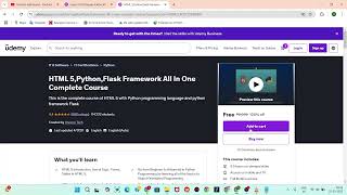 Providing Free Udemy Course - HTML 5,Python,Flask Framework All In One Complete Course