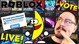 🔴 ROBLOX LIVE - You Choose, We Vote! - Brain Game, Pet Signing, Show Off Avatars & More