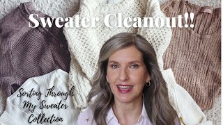 SWEATER CLEANOUT! | Sorting through my Sweater Collection | Meet Penelope