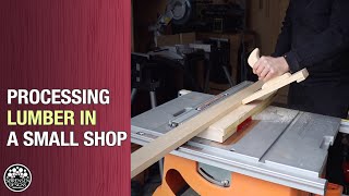 Processing Lumber in a Small Woodworking Shop // Hardwood Shorts