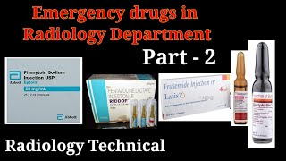 Emergency drugs in Radiology department # Part -2 # Uses medicine in radiology department ##