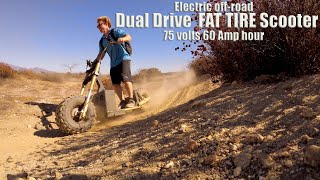 FAT TIRE SCOOTER Electric Dual Drive 75 volts 60AH ALL OUT OF ALUMINUM