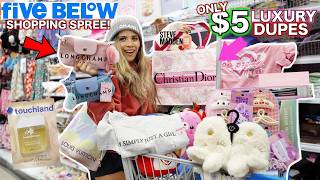 INSANE $5 Luxury Dupes at Five Below! Dior, Longchamp, Touchland & More | Huge Shop With Me Haul! 