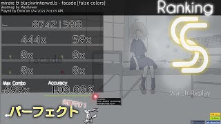 [osu!] miraie & blackwinterwells - facade [false colors] SS sightread