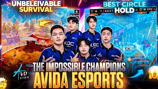 The IMPOSSIBLE Champions🗿 - Avida Esports🔥 | Avida Esports LUCKIEST Booyah !! | Free Fire Esports
