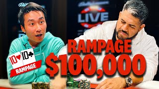 He BEGS to run it twice, but no dice! @RampagePoker ♠ Live at the Bike!