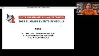 July 10, 2025: Theta Xi Zoom Call